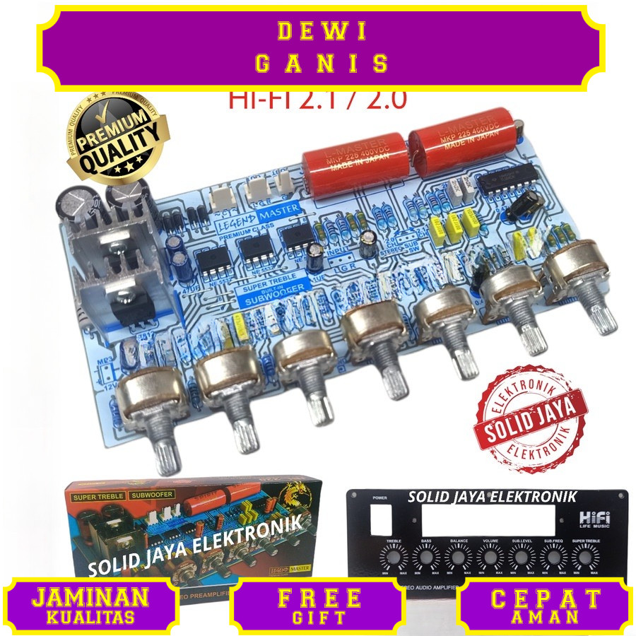 KIT TONE CONTROL STEREO 2.1 2.0 JBL220 HOME THEATER HI FI STEREO PREAMP PRE AMP CONTROL STEREO KONTR