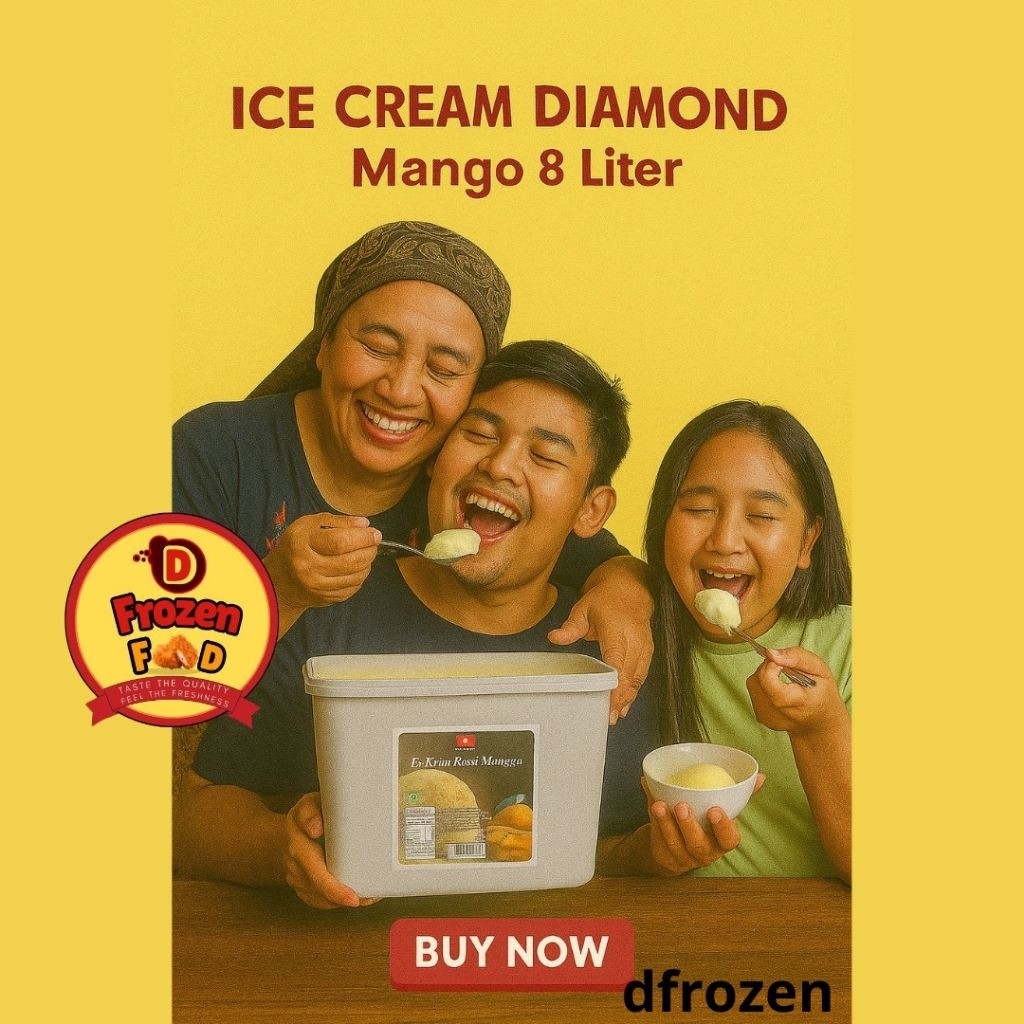 Es Krim Diamond Mangga 8liter es cream box kotak ice cream lembut creamy rasa dan wangi mangga asli
