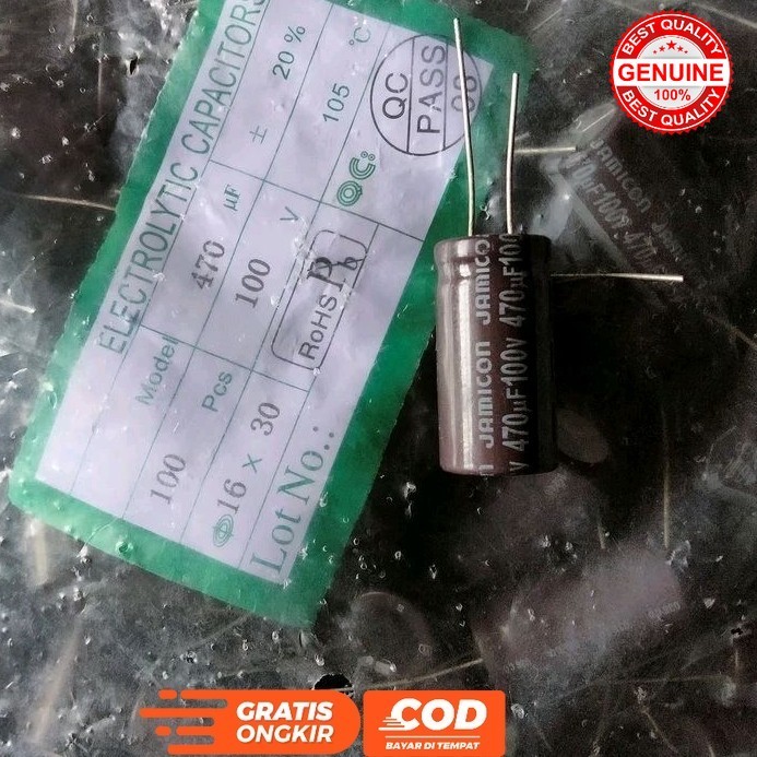 KAPASITOR ELCO ELKO 470UF 100V 470 UF 100 VOLT