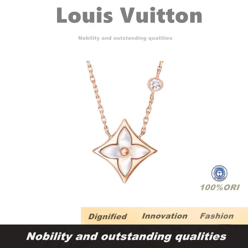 [100% Original]kalung wanita kalung emas New LOUIS VUITTON original 18K gold gelang lv bangle emas a