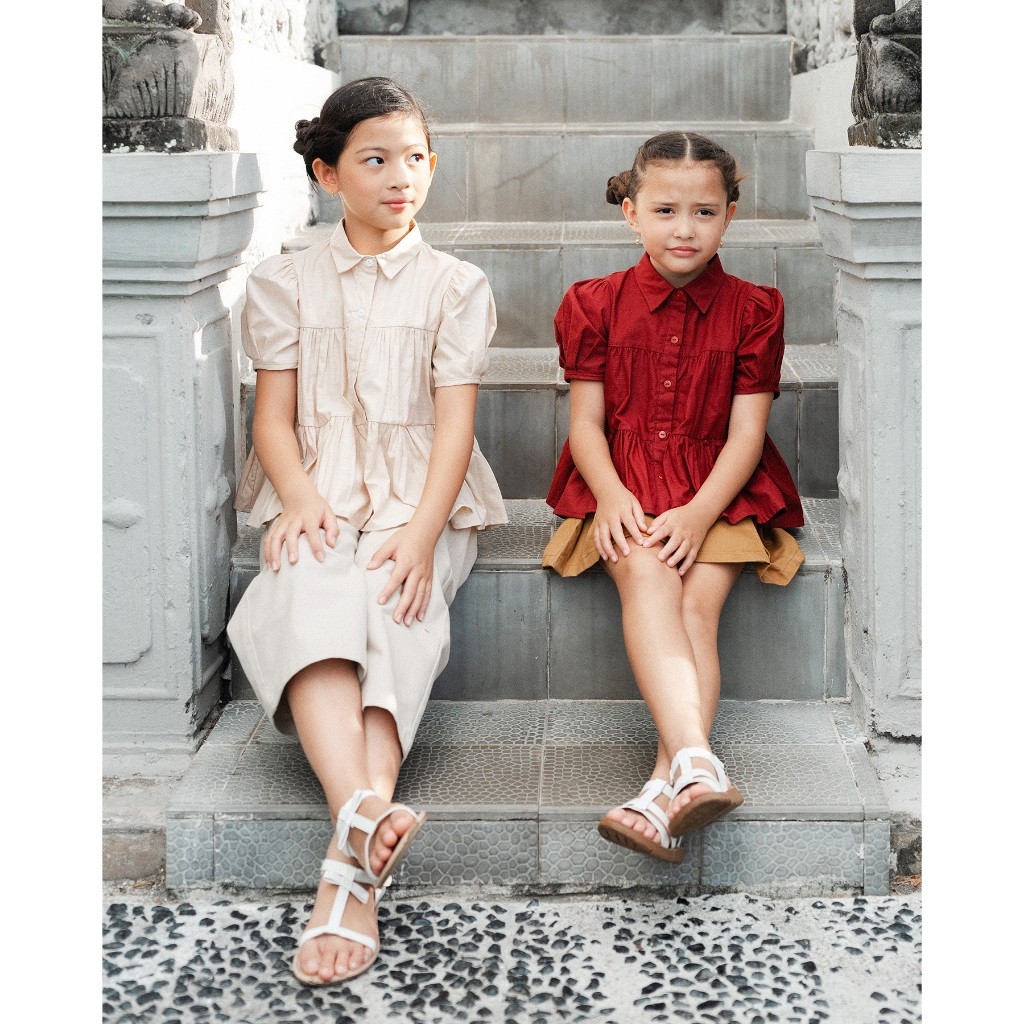 LEWIS EMMA - Charm Top (2-14 Tahun) Atasan Anak Perempuan / Baju Pakaian Lengan Pendek