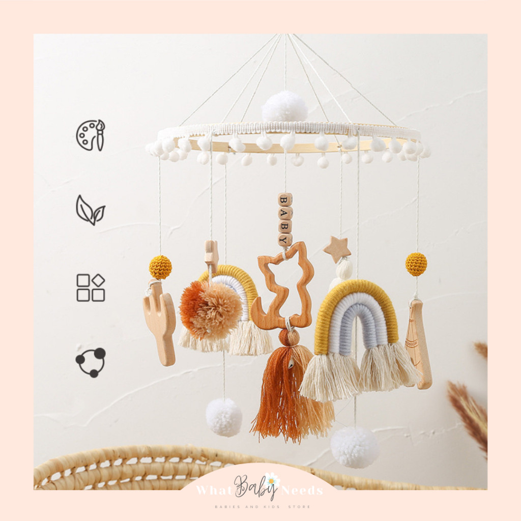 Ollie Baby Crib Toy Mobile / Mainan Gantungan Box Ranjang Bayi Kayu