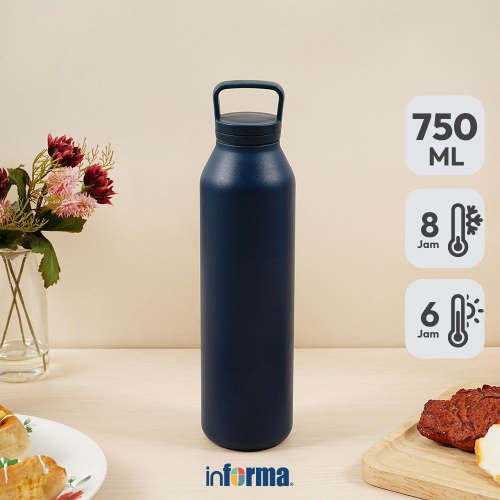 Informa Garrick Botol Vacuum Flask Stainless Steel 750 ml - Biru Tumbler Botol Air Tempat Minum Boto