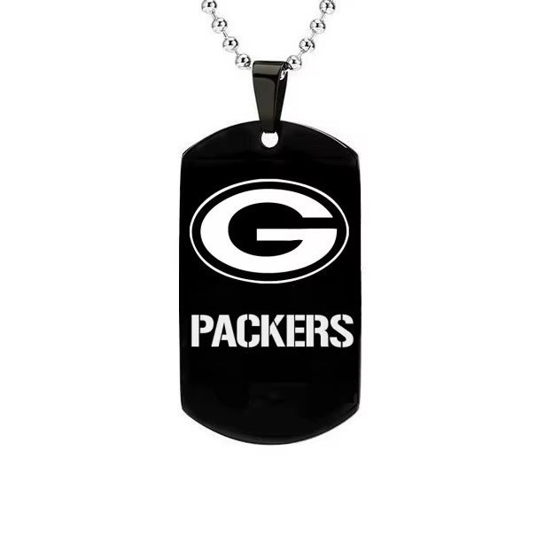Tag stainless steel tag tim sepak bola AS tag militer Liontin kalung baja Titanium