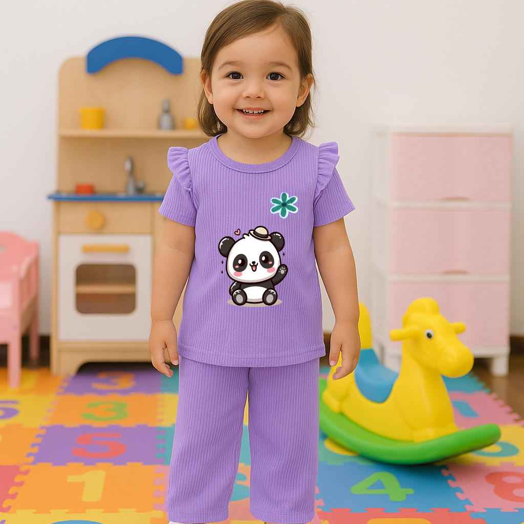 ZASKIYA - SET MANGO KNIT RIB ANAK / SETELAN ANAK PEREMPUAN MANGO DTF KARAKTER TERBARU