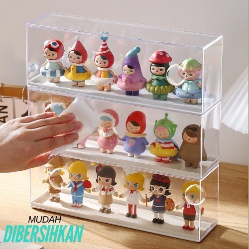 TERBARU Kotak Display Action Figure Pop Mart Penyimpanan - Rak Pajangan Mainan Miniatur Acrylic Box