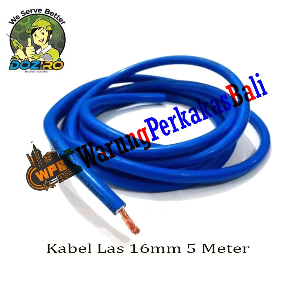 DOZIRO Welding Cable Kabel Las Tembaga 16mm - 5 Meter Welding Cable 5 M X 16mm