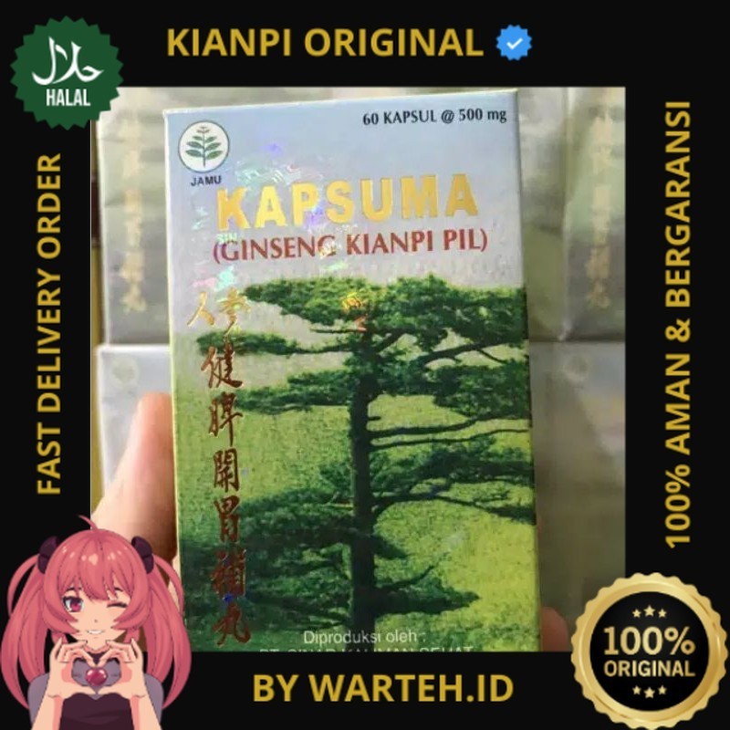Biasa promo 1010  bisa cod kianpi ori isi 60 kapsul Kapsuma (Ginseng Kianpi Pil)