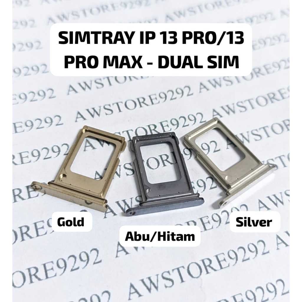 Slot Tempat Dudukan Kartu Simcard Sim card Lock Simtray Sim Tray IP 13 PRO / IP 13 PRO MAX - DUAL SI
