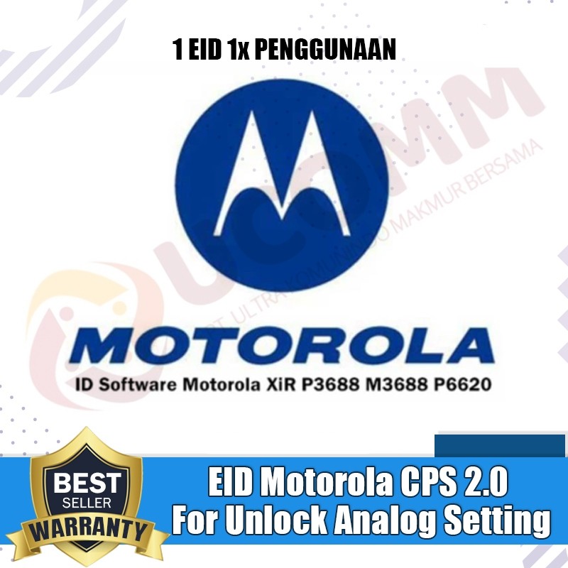MOTOROLA Entitlement Id Motorola CPS 2.0 Eid Motorola For Unlock Analog Setting