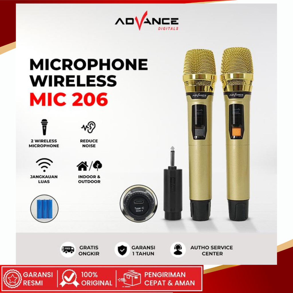 ADVANCE MIC 206 Duet Microphone Wireless UHF