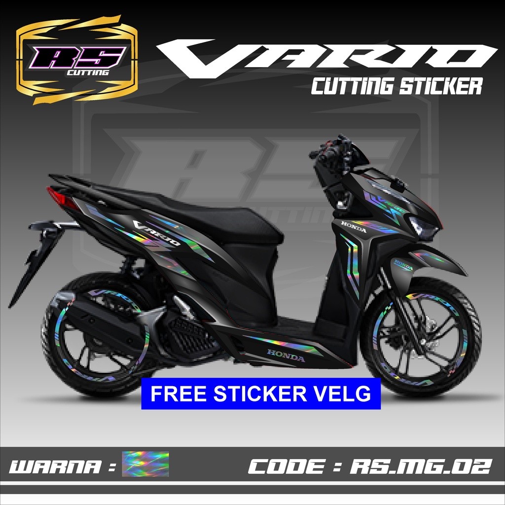 Cutting Sticker Vario  - Aksesoris Motor Cuting Honda Vario 125 & 150 Skotlet Stiker Striping Lis Va