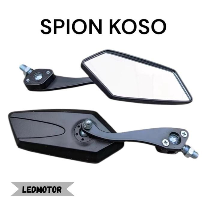 PROMO  [ BISA COD ] Spion Motor Honda Yamaha Koso Segi 5 Kaca Spion Universal - SPION KOSO