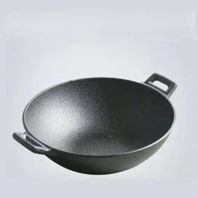 Lodge-Cast Iron Seasoned Wok 14 " Made in USA High-Quality Cookware for Stir Fry and Cooking New