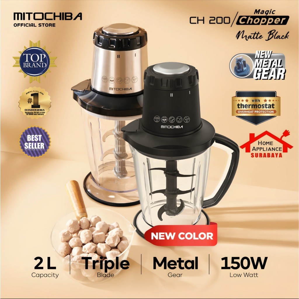 MITOCHIBA Food Magic Chopper Blender Serbaguna Multi Blend MITO CH 200 / CH-200 / CH200