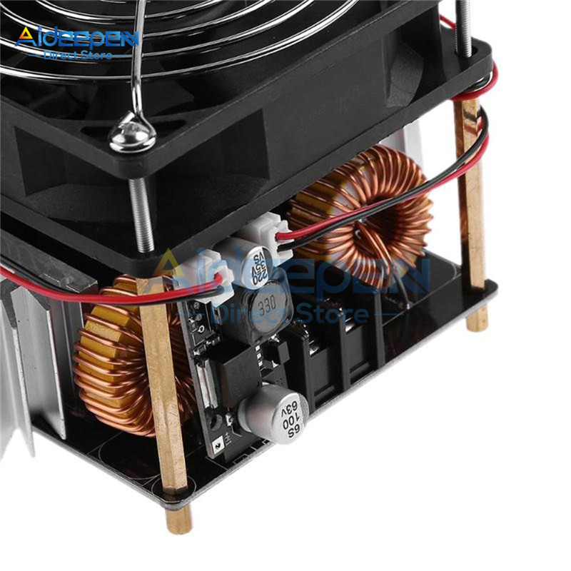1800W 2500W 12V-48V ZVS Induction Heater Heating PCB Board Module Flyback Driver with Coil Dual Fan 
