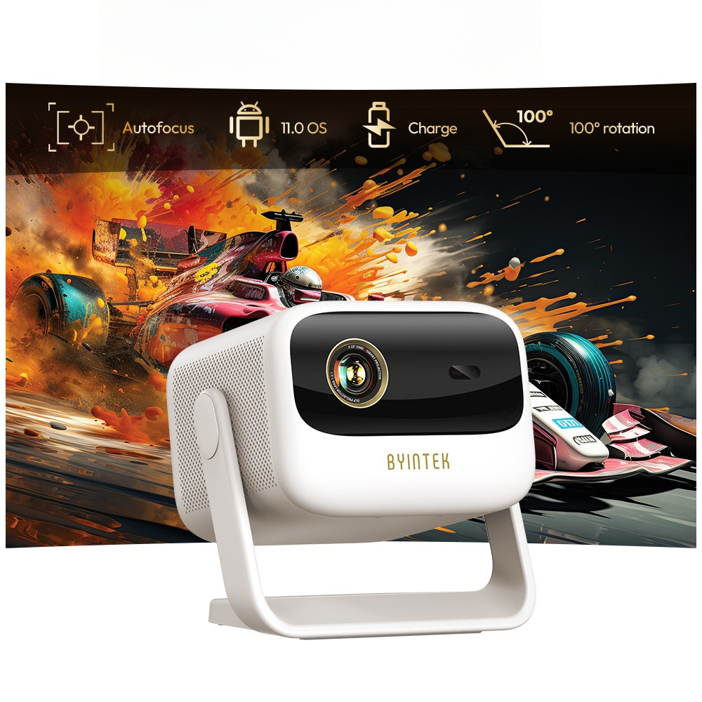 BYINTEK U90 Projector 4K Full HD1080P Cinema Android 11.0 WiFi Mini Portable 1080P Home Theater Vide