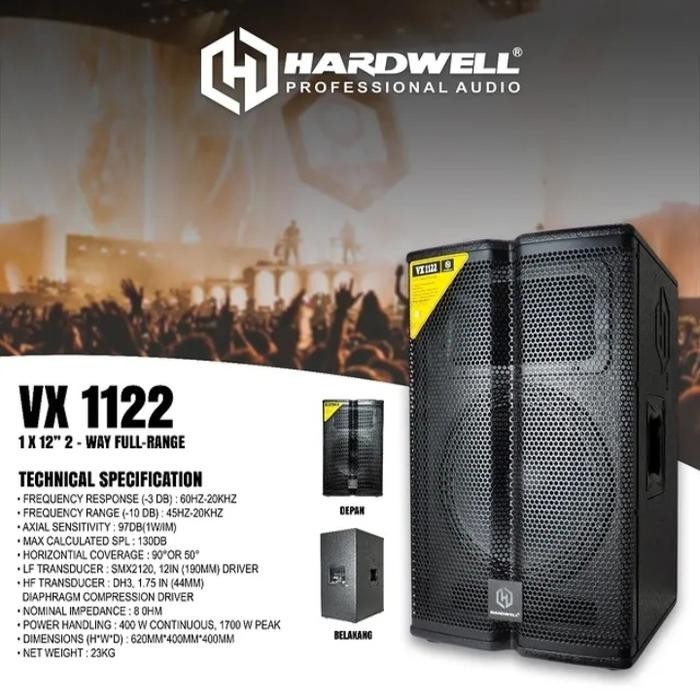 Speaker pasif hardwell 12 inch karaoke vx1122 vx 1122