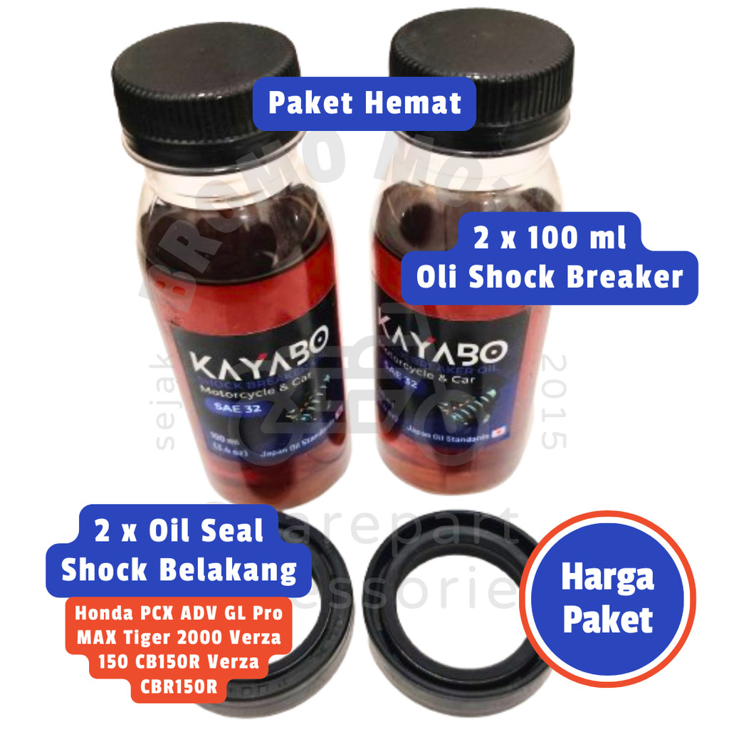 Paket Combo Oli + Seal Shock Depan Honda PCX ADV GL Pro MAX Tiger 2000 Verza 150 CB150R Verza CBR150