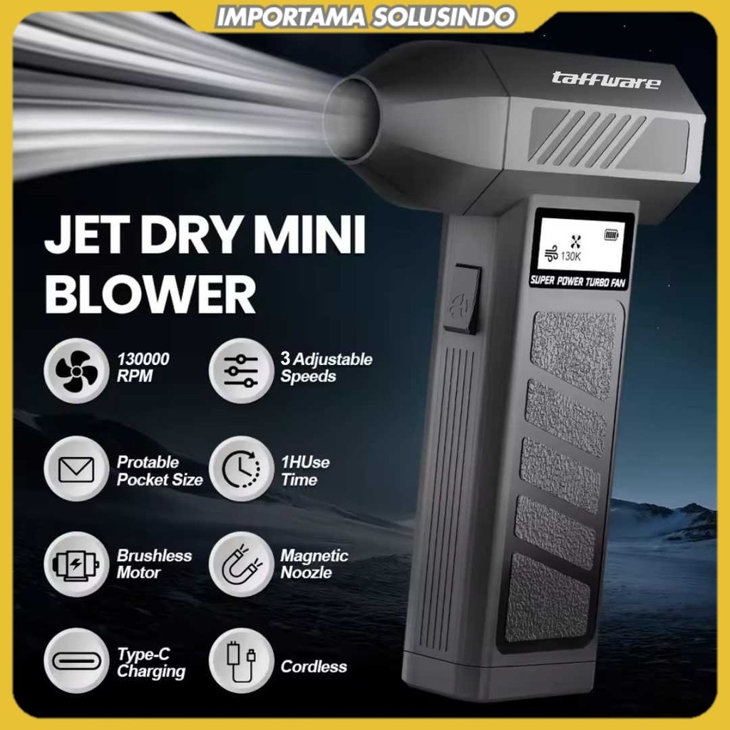 Taffware Mini Turbo Violent Air Blower Cordless Jet Portable 130000RPM - PAR-13