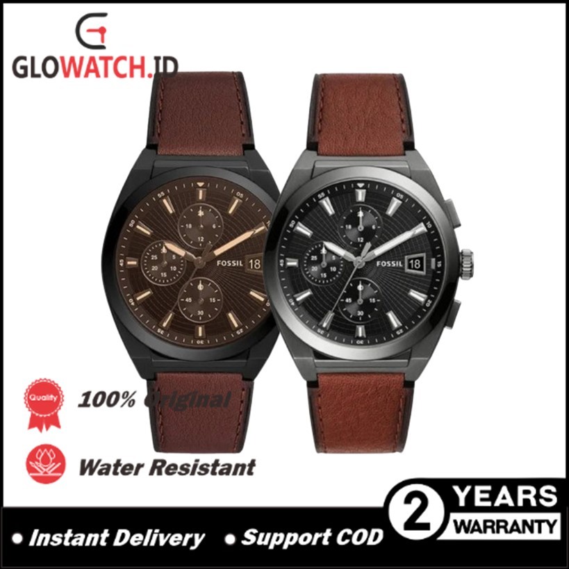 [Promo] Jam Tangan Pria FS FS5798 FS5799 / FS 5798 FS 5799 Everett Chronograph Brown Eco Leather Str