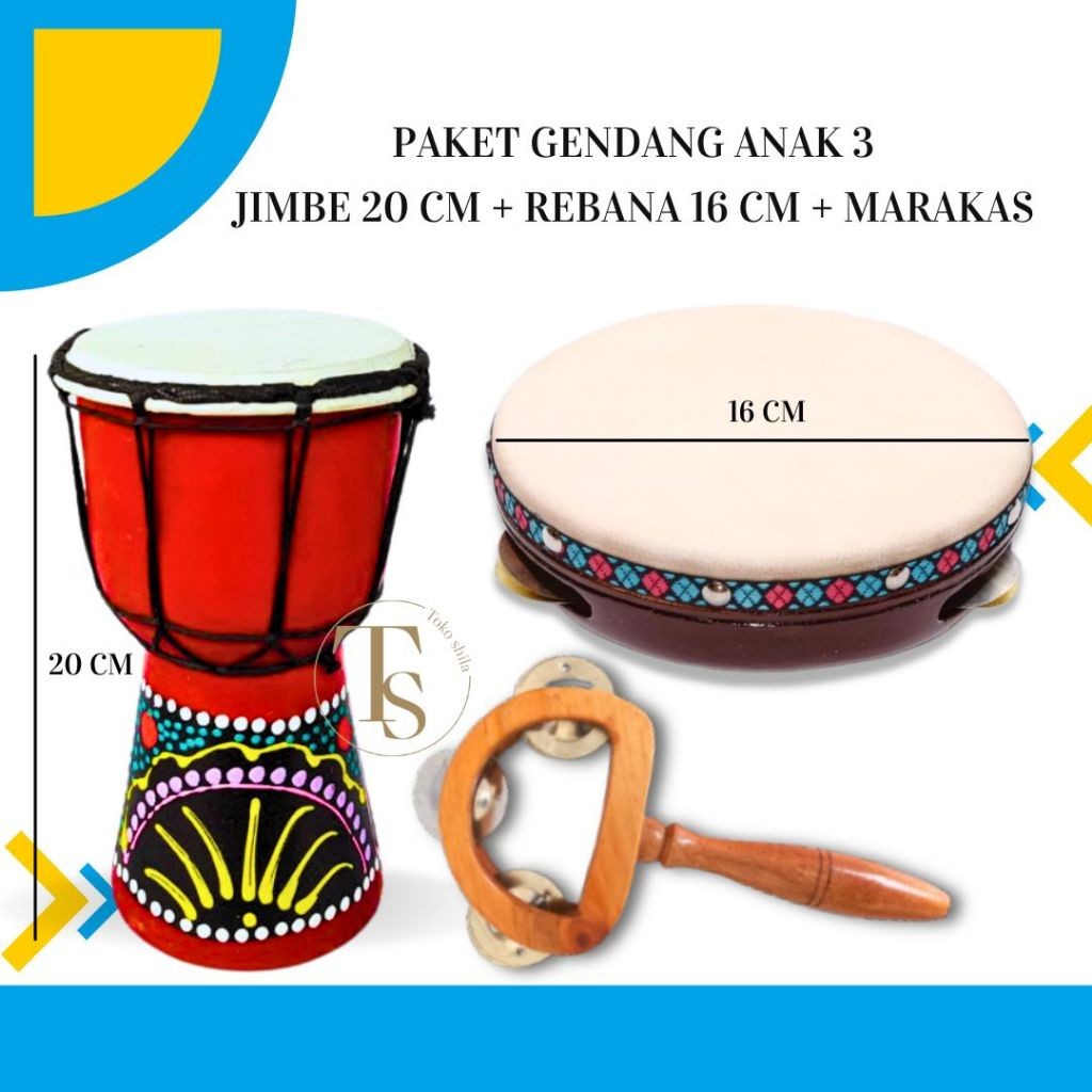 SJT - Rebana mainan anak  Alat hadroh  Alat musik rebana  alat rebana alat hadroh
