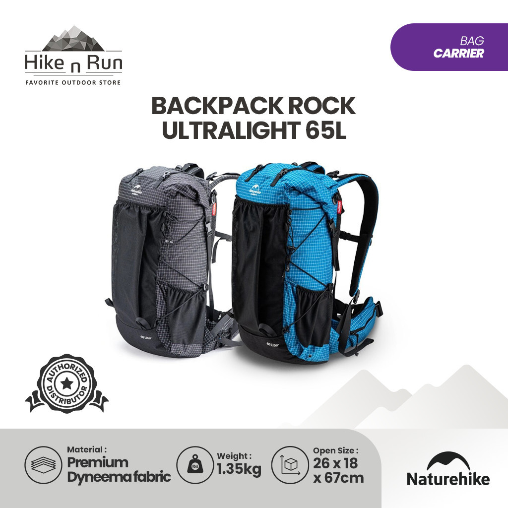 Naturehike NH19BP095 Carrier Rock Backpack 60L+5 – Tas Hiking & Outdoor