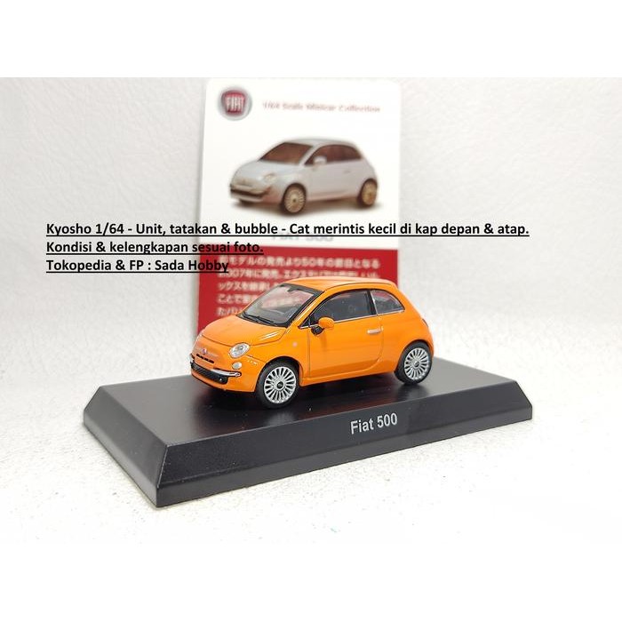 HW  Kyosho 1/64 Fiat 500 Orange