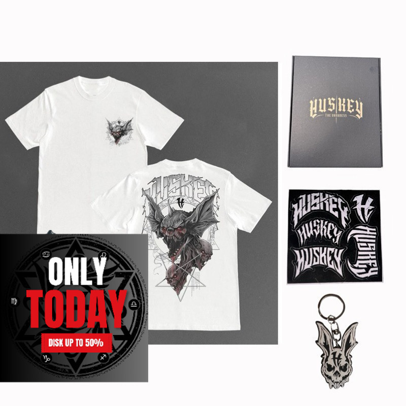 ORI Huskey Clothing - kaos distro pria - hildon bark wht - huskey bali