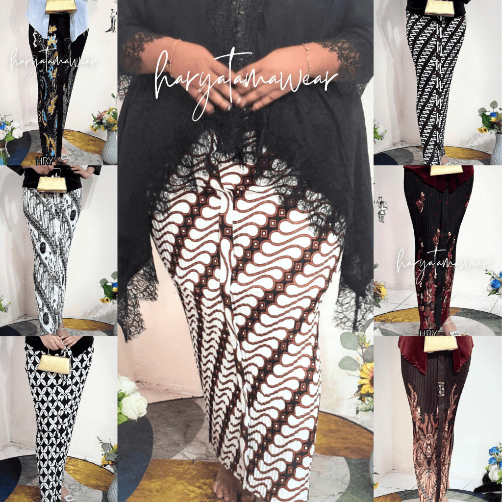 PROMO Rok JUMBO Big Size - Rok Batik Plisket Wiru - Jarik Instan Wiron Plus Size - Motif Cantik [ BI