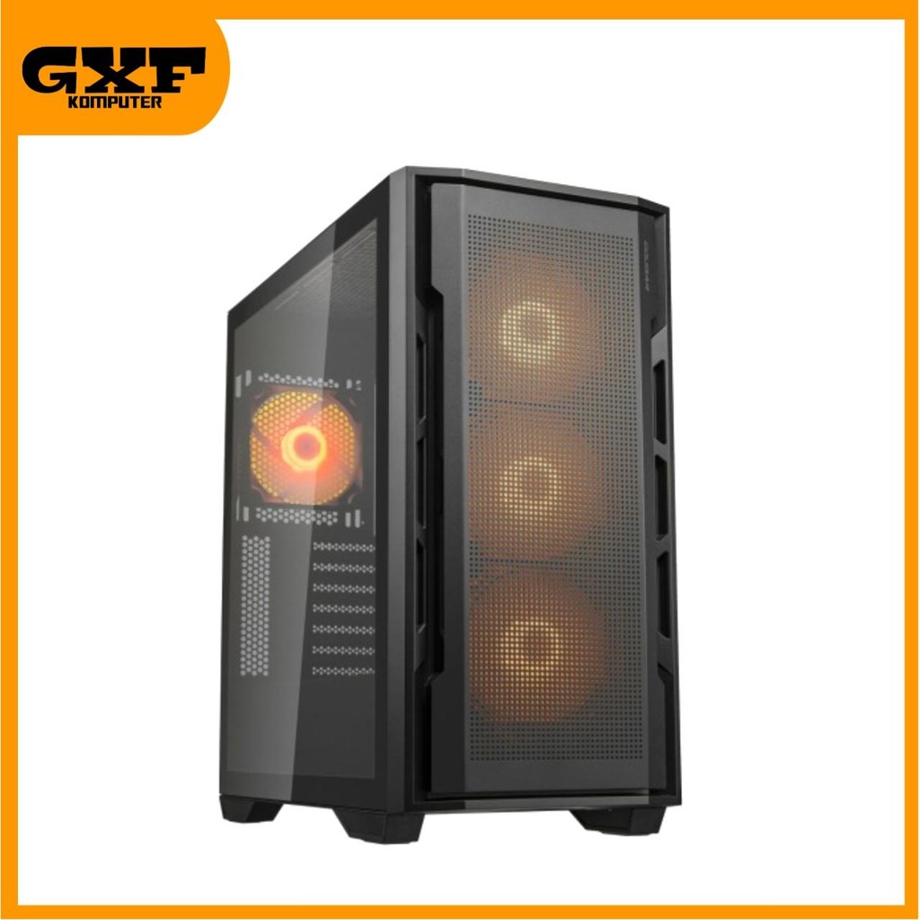 Casing Cougar Uniface Black RGB - Mid Tower - Include 4 Fan