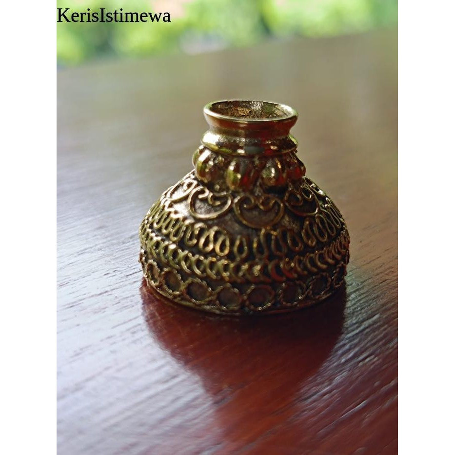 Mendak Selut Keris motif Waru Pitu  - Bahan Kuningan KIS15