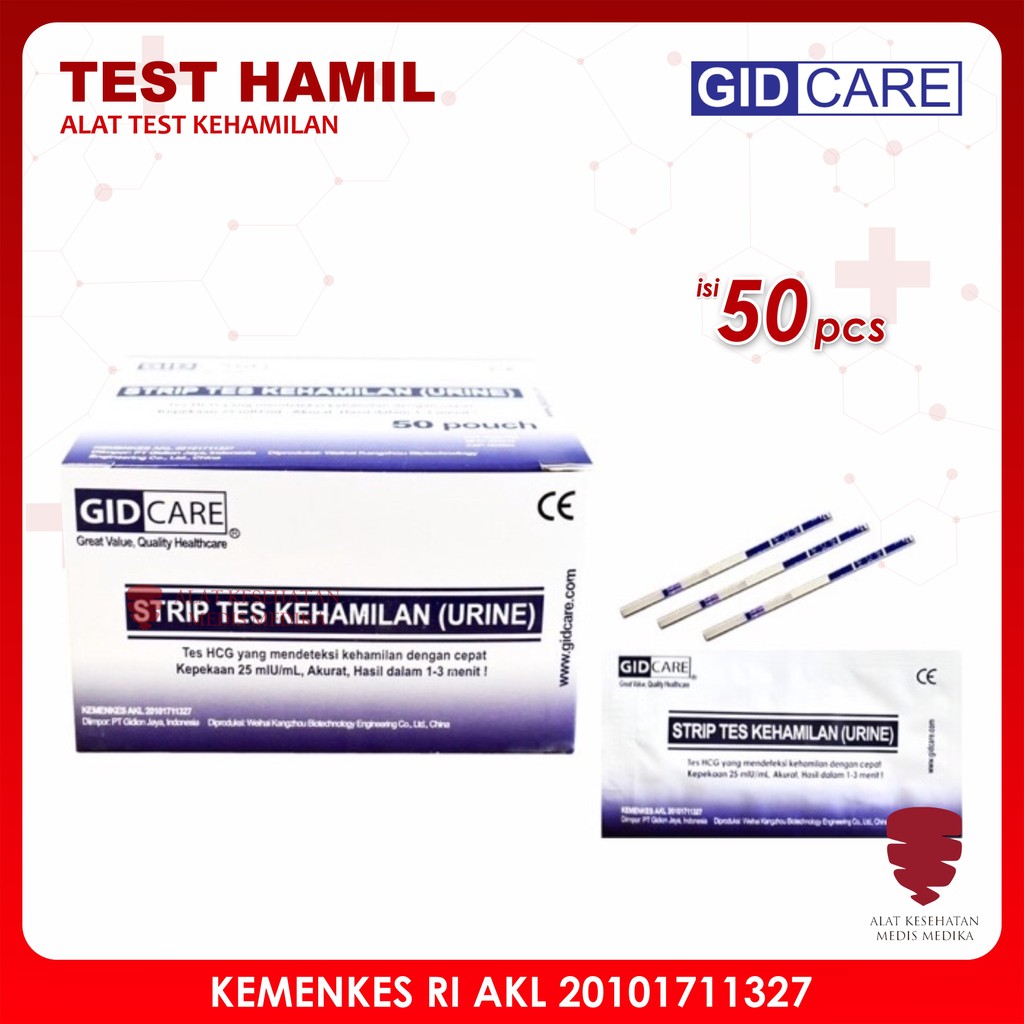 Test Hamil GIDCare Strip Cek Tes Kehamilan Tespek HCG Cepat Testpack Urine Pregnancy GID Care Tespac