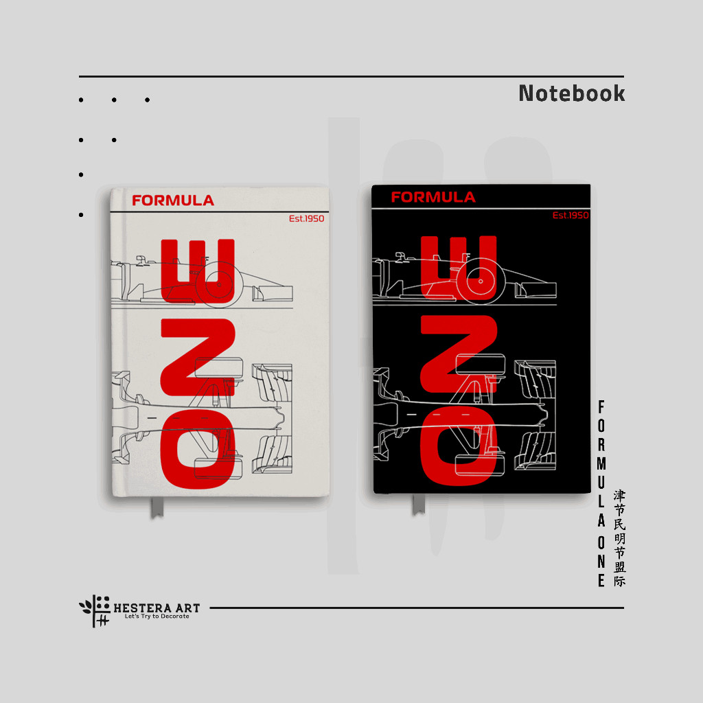 Notebook F1 Formula 1 Buku F1 Catatan Hardbook Ukuran A5  | Merchandise F1 Boxboxbox Smooth Operator