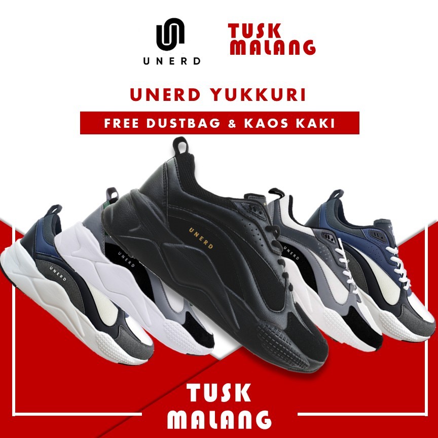 Sepatu Unerd Yukkuri Sepatu Sneakers Casual Sport Sepatu Sneakers Olahraga Pria Unerd Original