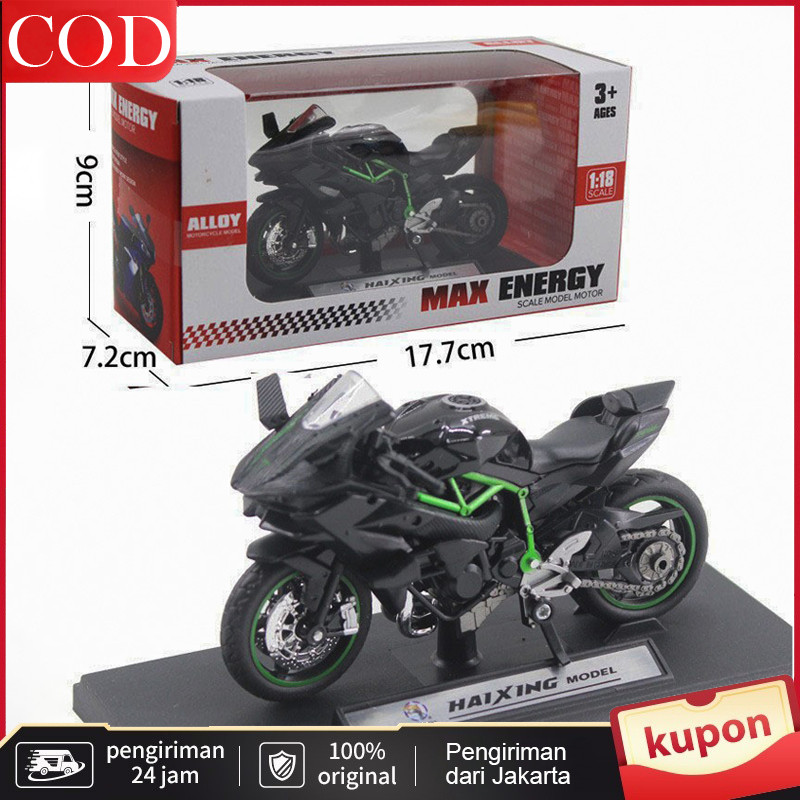 PHK 1:18 12cm Mainan Anak-anak/Diecast Sepeda Motor Balap Kawasaki Yamaha GP Miniatur Sepeda Motor K