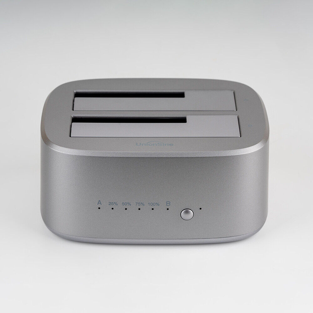 UnionSine Dual Bay HDD Docking Station with Offline Clone SATA to USB 3.0 HDD Clone Docking Station 