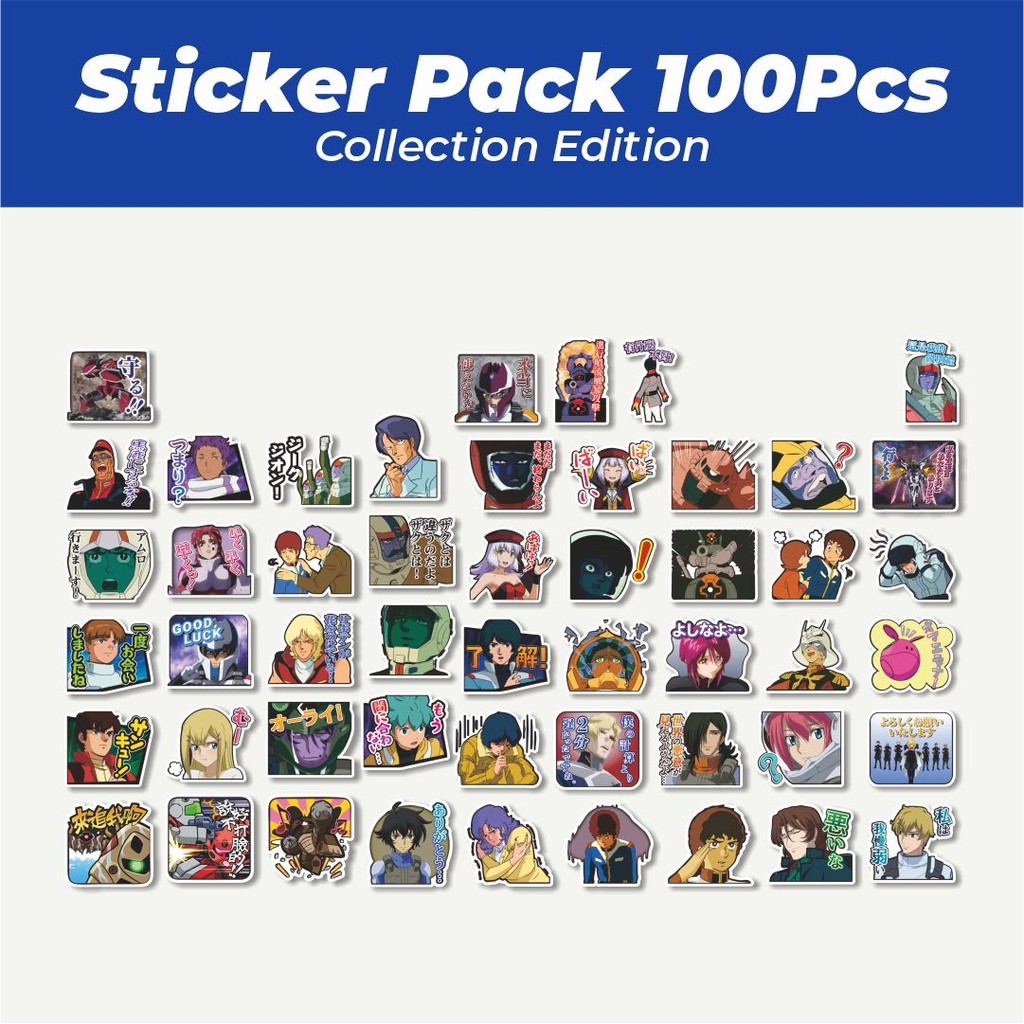 Hot Stiker Stiker Gundam Pilot Anime V4 Lucu Anti Air Stikers Berperekat Waterproof Sticker Decal Bu