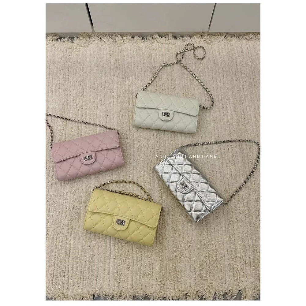 Tas Wanita Serbaguna Mini Persegi Gaya Baru Terinspirasi Chanel Gaya Korea Tas Telepon Rantai Quilte
