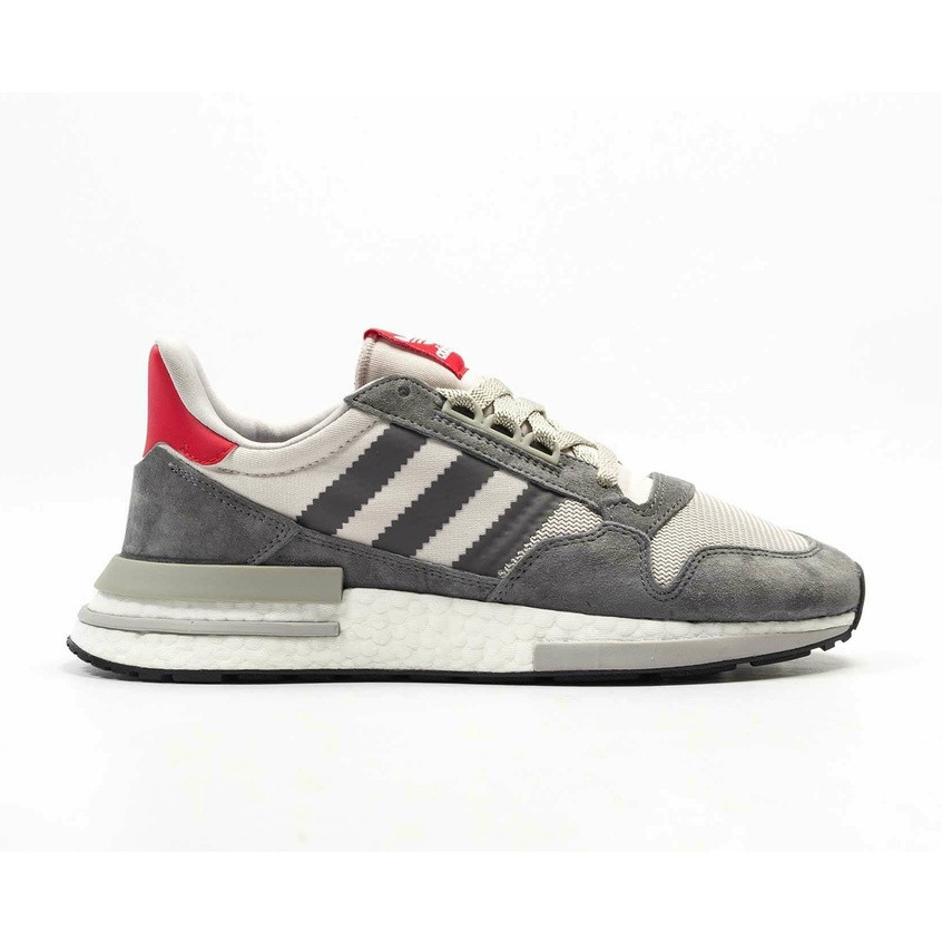 Adidas ZX 500 RM Grey White Scarlet Authentic 100%