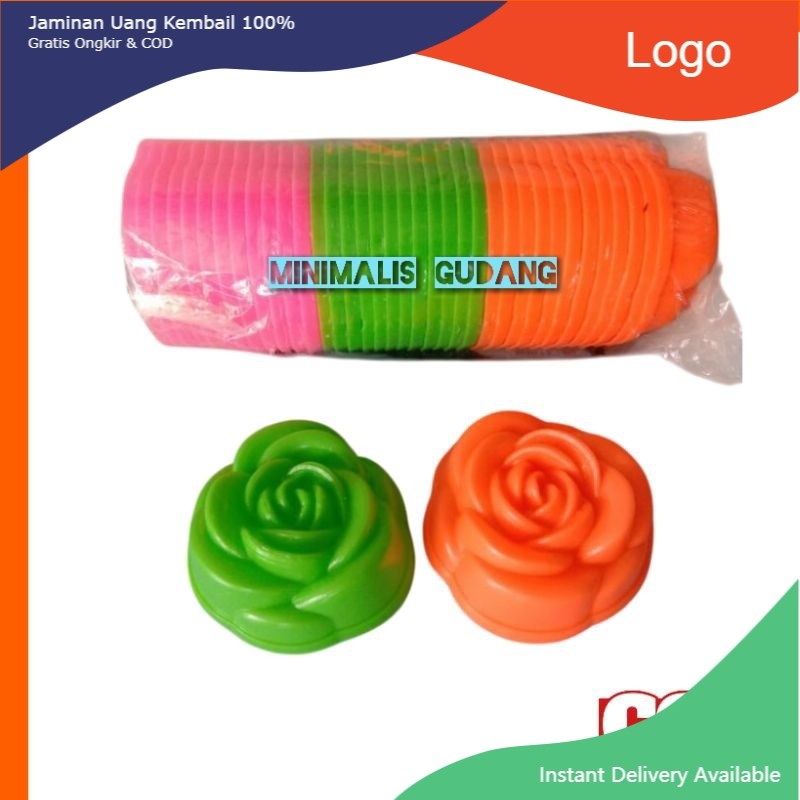 12pcs cetakan kue putu ayu mawar, cetakan kue mawar plastik