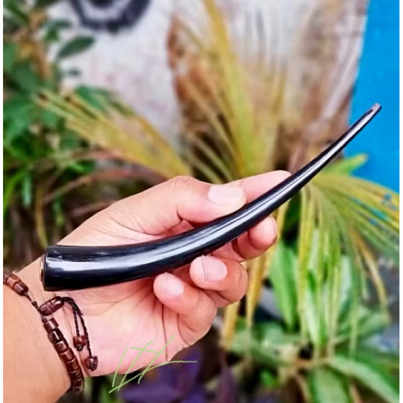 once pipa tanduk super pipa tanker super full hitam panjang 9-10 cm lubang multifungsi