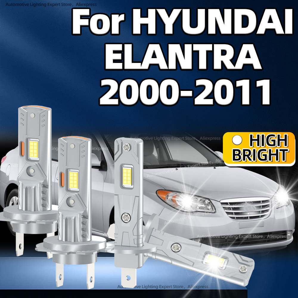 2/4Pcs Headlight Turbo Lamp 6000K H7 H1 LED Car Light 50000LM Plug Play For HYUNDAI ELANTRA 2000 200