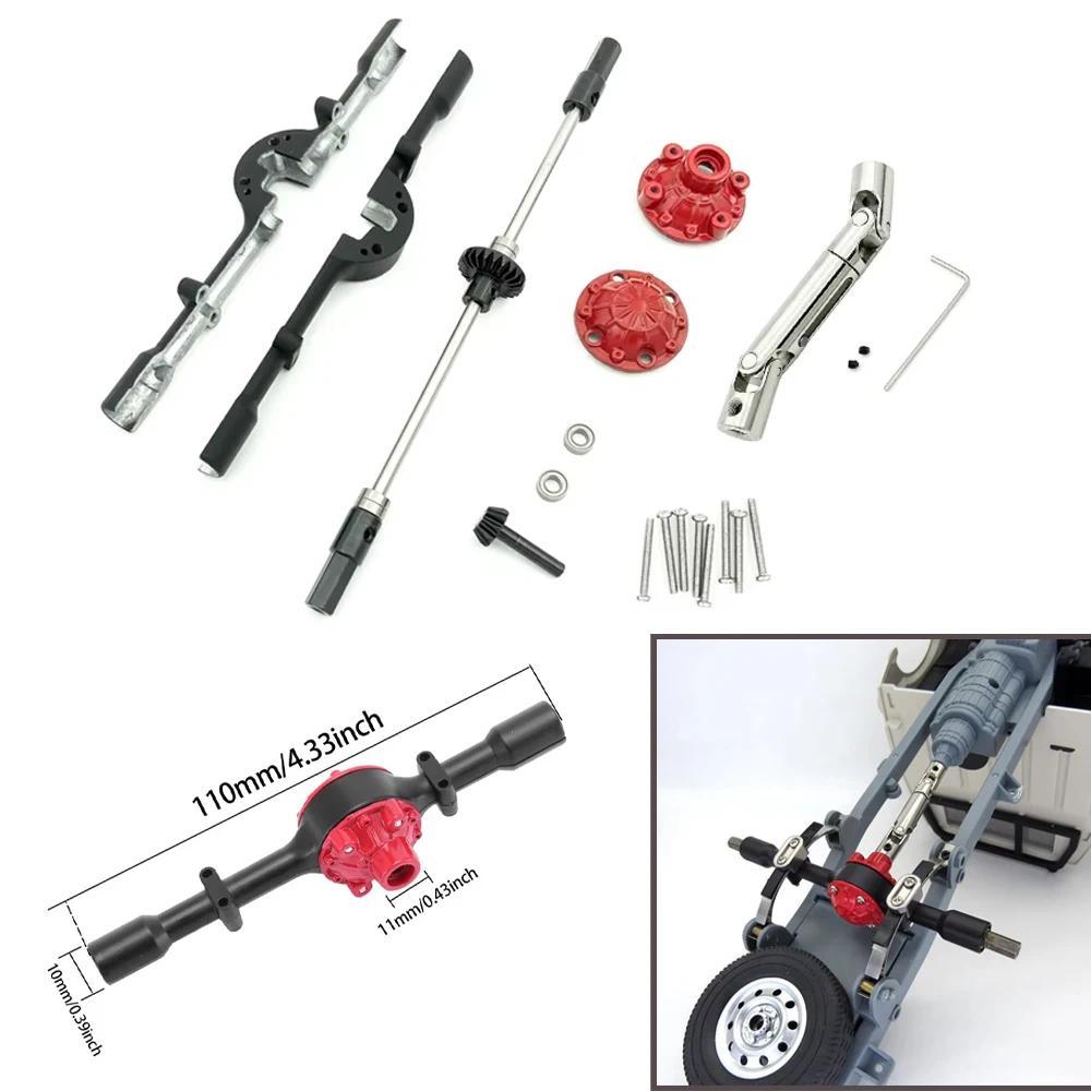 Metal Gear Rear Axle Housing with Drive Shaft - Y Upgrade Parts for WPL D12/C14/C24 Series Mini Truc