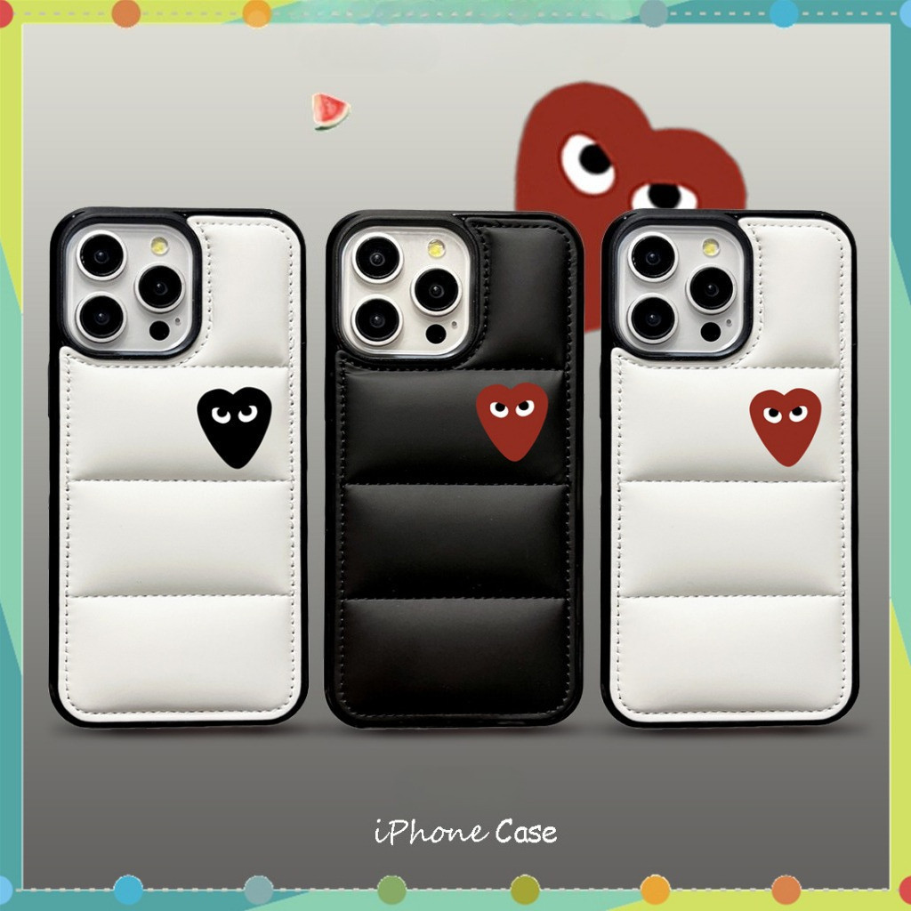 Luxury High Quaity New Down Jacket Case Puffer Desain Comme Des Garcons CDG Case for Iphone 17Promax