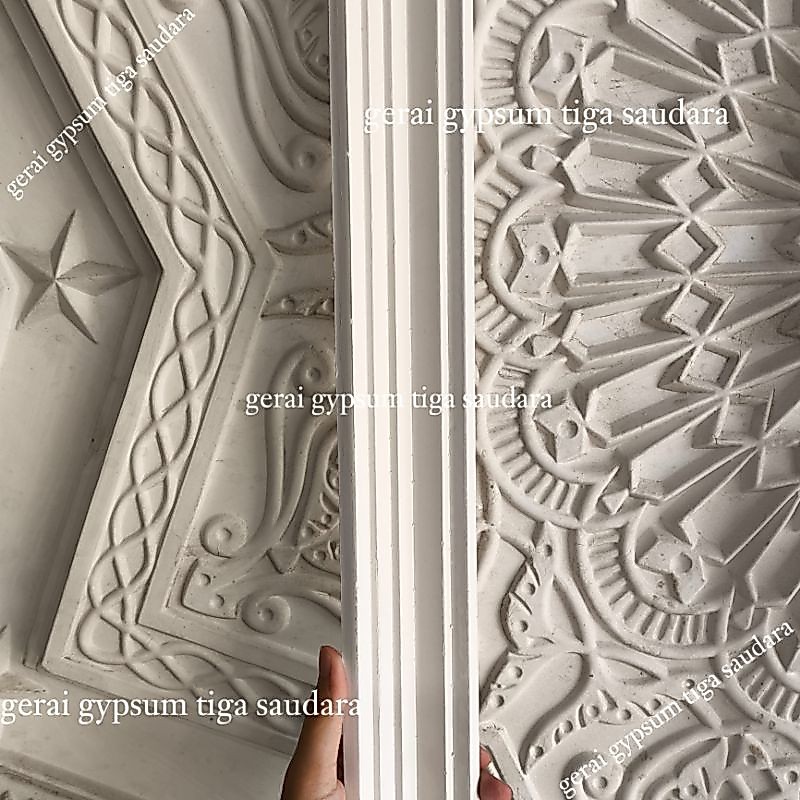 Lis Gypsum - Lis Gypsum Siku 7cm Polos Minimalis - Lis Gipsum Siku Minimalis 7 cm
