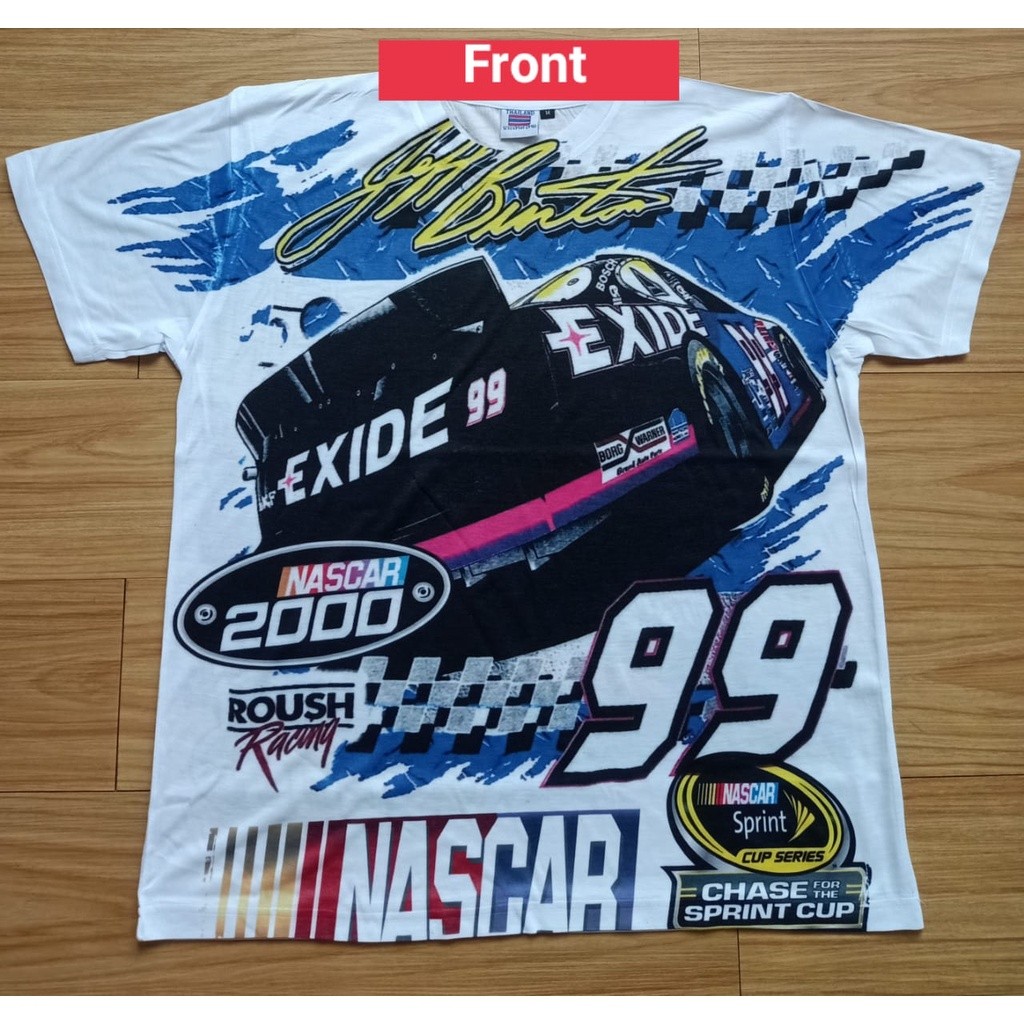 KAOS NASCAR AOP JEFF BURTON BOOTLEG, TAG THAILAND ALL OF PRINT DEPAN BELAKANG BOLAK BALIK, KAOS TAG 