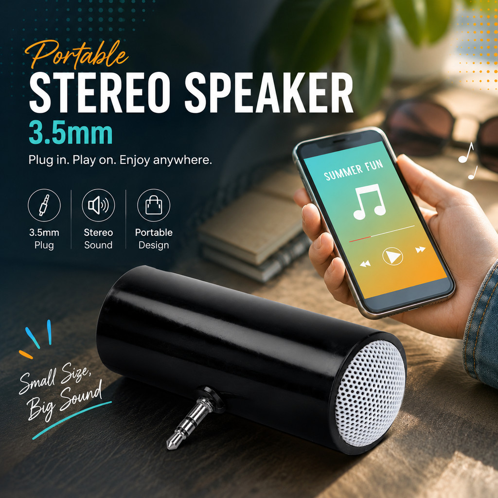 Mini Portable Stereo Speaker 3.5mm - Speaker HP Tambahan Praktis