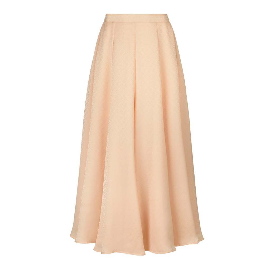 Buttonscarves Monogram Satin Skirt - Pink