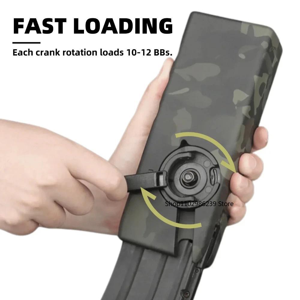 1000 Capacity 6mm BBS  Plastic BB Storage Box for M4 Hand Crank Magazines Quick Loader  Gear Accesso